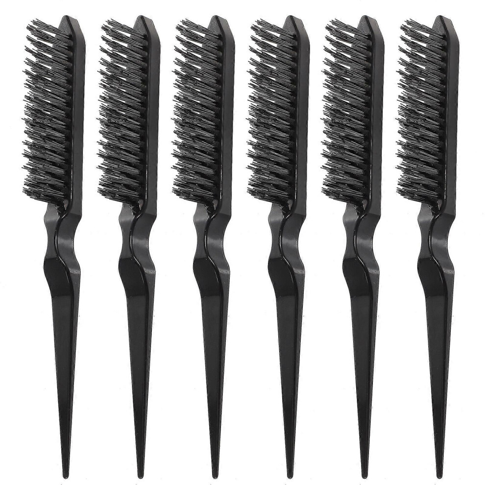 Kricely (As Show, One Size) 6Pcs Hairdressing Teasing Brush Professional Salon Comb Hair Teasing Brush For Hair Salon