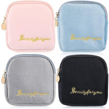(As show, One size) 4 Pieces Sanitary Napkin Storage Bags Menstrual Cup Pouches Nursing Pad Holder Tampon Bags Period Bag First Period Kit For Girls Portable Tampon Pouch