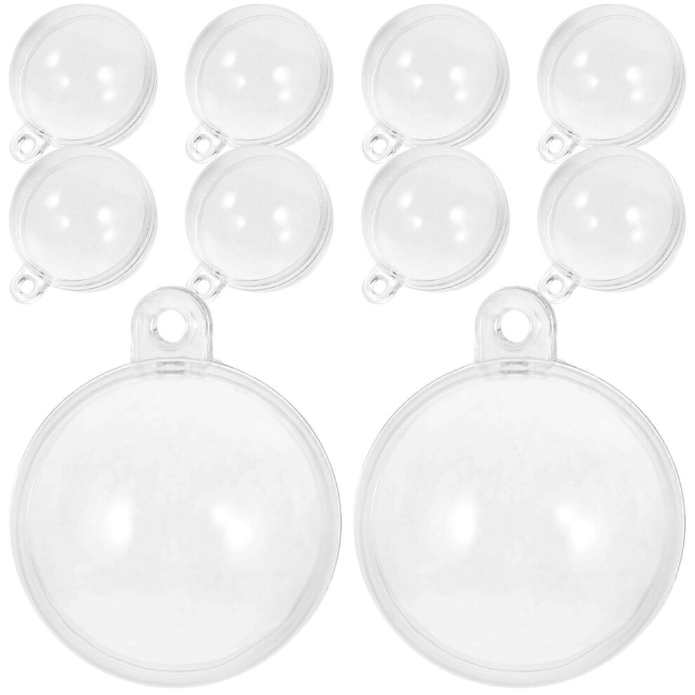 Kricely (As Show, One Size) 10Pcs Aquarium Floating Balls Transparent Fish Tank Decorative Balls Fillable Clear Balls