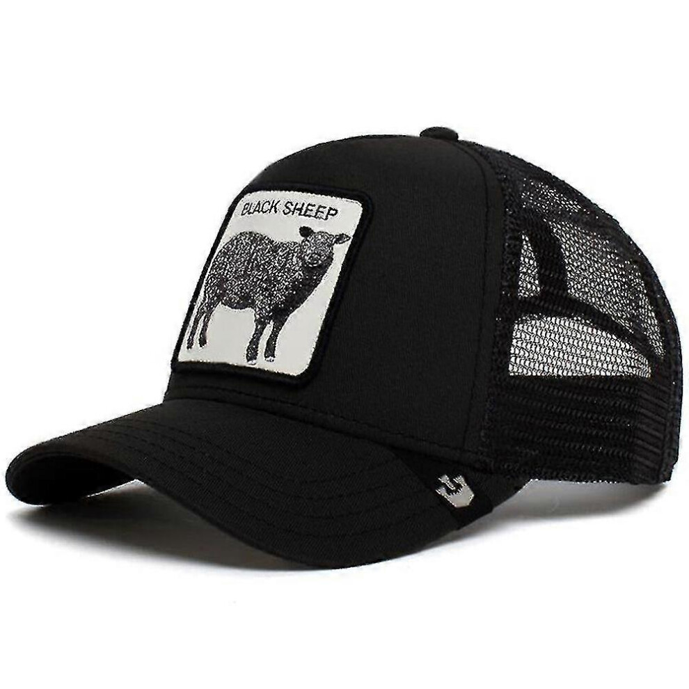 Fitville (Black Goat, One Size) Unisex Mesh Baseball Cap Fashion Summer Sun Visor Hat Snapback Trucker Hats