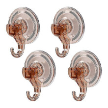 (As show, One size) Hairdryer Holder Set Of 4 Wall Suction Cup Hooks, Load 3kg Transparent, Plastic Suction Cup Kitchen/Bathroom/Office: Towel Holder Crown Bathrobe Coat