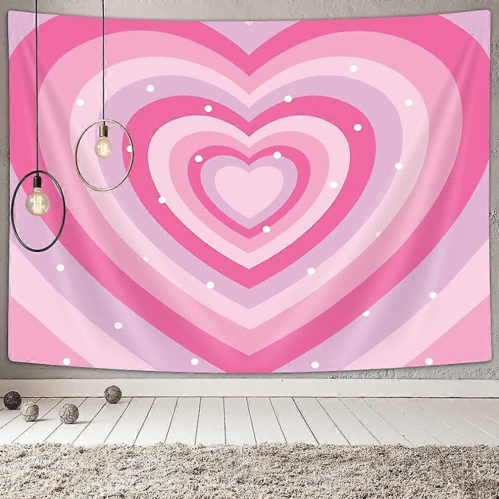 Konhill (As Show, One Size) Other Wall Decor Cute Aesthetic Tapestry For Girl Room, 2000S Rose Heart Shaped Hippie Wall Decor Tapestries, Hanging Tap Pink/Red