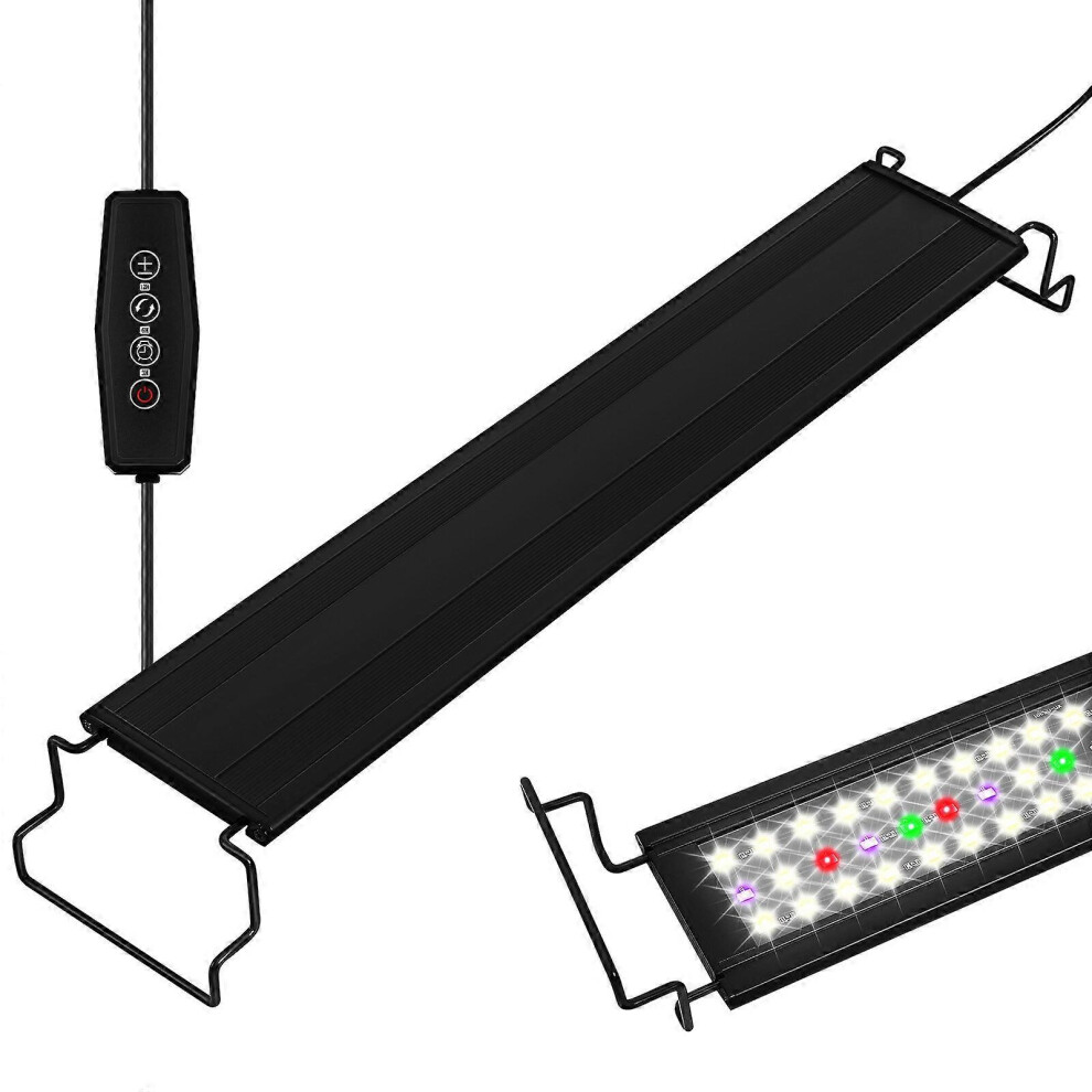 Kricely Light (30.00X8.00x5.00cm, One Size) Aquarium Full Spectrum Plants Ing Adjustable Brightness Fish Tank Led With Uk Plug