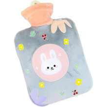 (As show, One size) hot-water bag Hot Water Bottle - Hot Water Bottle With Cover Cold Winter Foot Warmer Bag for Cramps Relief Menstrual Hot Cold Therapy Cramps (Color :