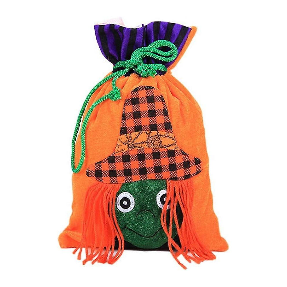 Konhill (As Show, One Size) Halloween Pumpkin Drawstring Bags For Kids Play Trick Or Treat Sweet Candy Snack Hand Bag Gift For The Eve Of Halloween Wjr03 (Wit