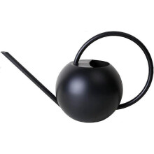(As show, One size) Watering Can Stainless Steel Water Bottle Matte Black for House Plants and Garden 1L