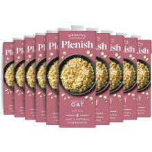 Plenish Organic Unsweetened Oat Milk 1L (Pack of 8)