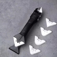 (5 in 1 Set) 5 in 1 Metal Head Shovel Glue Tool Kit: Silicone Spatula, Caulk Remover, Grout Removal, Sealant Finishing & Corner Scrap
