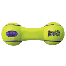 (7in, Yellow/Blue) KONG AirDog Dumbbell Dog Squeak Toy