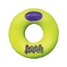 (4.75in, Yellow/Blue) KONG AirDog Donut Dog Squeak Toy