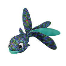 (L, Blue) KONG Wubba Finz Flying Fish Dog Toy