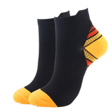 (Geel, L/XL) 2 paar damessokken, heren sportsokken, compressiesokken
