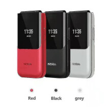 (Silver) 2720 Flip Phone Dual Screen Dual Card Dual Standby Function Elderly Machine