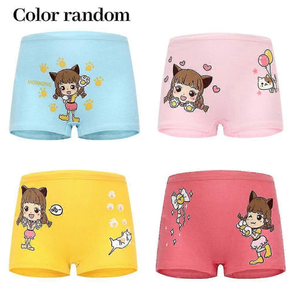 (4-6 Years, Cat Claw Girl) 2-12 Years Girls Random Cartoon Boxer Underwears-image-OPC-PG87ZMR-NEW