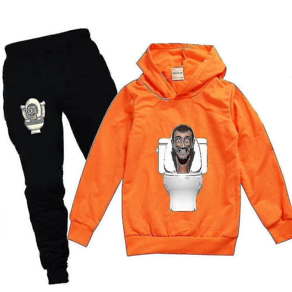 (9-10T(150), Green) Kids Skibidi Toilet Hoodie Toddler Boys Girls Skibiditoilet Clothes Hoodies Pants 2pcs Sets Cute Children Costume Kids Tracksuit T-image-OPC-PG8858V-NEW