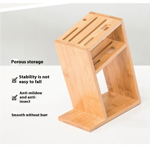 Bamboo rest Solid wood inclined kitchen rest Hollow ventilation kitchen supplies functional bamboo shelf 1