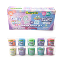 Crayola Pearl And Cosmic Dough Combo Set 10 Dough Tubs Pack