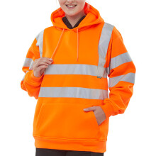 Beeswift - HOODY PULL ON SWEATSHIRT HI Viz Vis Oramge Yellow