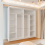 Modern Sliding Bedroom Wardrobe With Mirror Doors 203cm White-Votan 3
