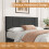 Vesgantti (Dark Grey, Single - 90x190) Bed Frame with Adjustable Headboard Wooden Slats 7