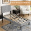 Vesgantti (Light Grey, Single - 90x190) Bed Frame with Adjustable Headboard Wooden Slats 1