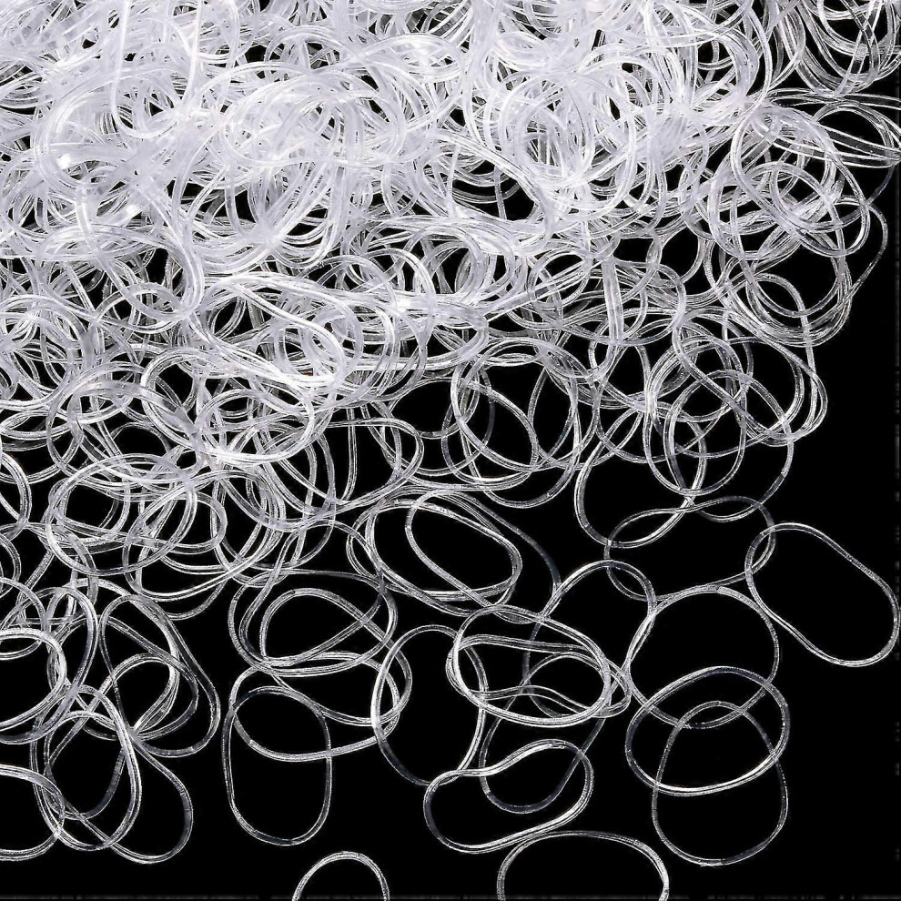 (As show, One size) Pack Of 1000 Mini Rubber Bands Soft Elastic Bands For Kids Hair, Braids Hair, Wedding Hairstyle And More (clear)-image-OPC-PG88Q8G-NEW
