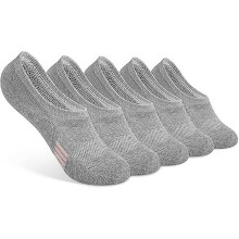 (As show, One size) Womens No Show Socks Athletic Ankle Socks Cushioned Running Low Cut 5 Pairs/color: Grey/size:8-10