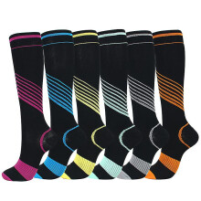 (As show, One size) Compression Socks For Women & Men Circulation (6 Pairs) 15-20 Mmhg Is Best Support For Athletic Running,hiking/large-x-large/combination 2