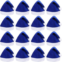 (As show, One size) Liangnv 16 Pack Christmas Non-Woven Santa Hats for Christmas Costumes Decoration
