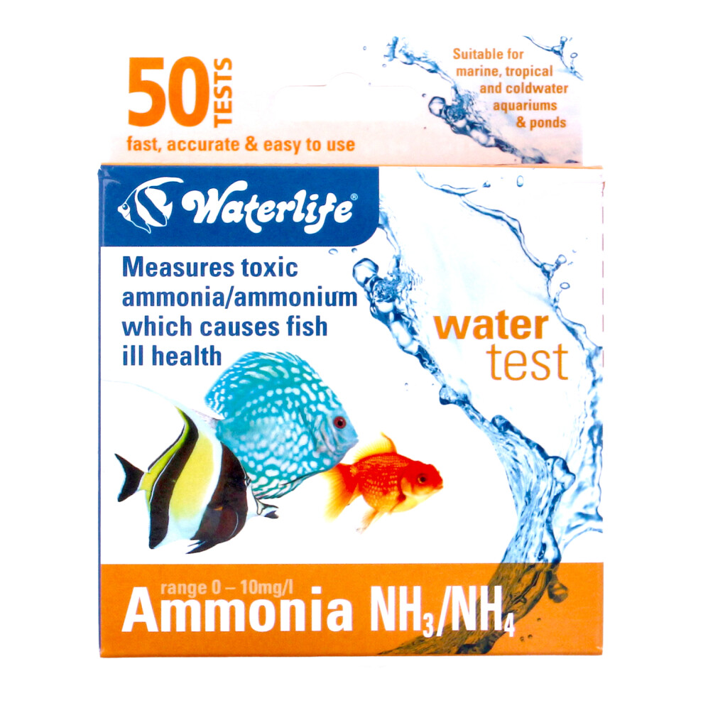 Waterlife Ammonia Nh3/Nh4 Water Test 50 Kits Included