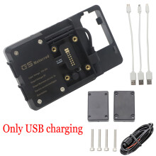 (Opladen via USB) NIEUW Motorvoortelefoon Draadloos en USB-opladen GPS-navigatieplaatbeugelstandaard voor Kawasaki
