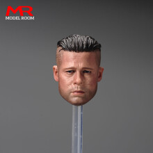 1/6 Brad Pitt Head Sculpt PVC Male Soldier Head Carving Model Fit 12'' Soldier Action Figure Body Dolls