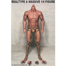 (One Size) 1:6 Scale Solid Strong Body 1.0 Ver ASia for 12" Action Figures Toy Doll Bane Arnold Head Model Soldier