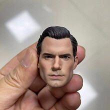 1/6 Super Hero Henry Cavill Head Sculpt PVC Male Soldiers Head Carving Model Fit 12'' Action Figure Body Dolls