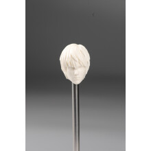 (White)RingToys 1/6 Kylin Zhang Man Head Sculpt Unpainted Model Fits 12 Inch Male Soldier Action Figure Body Accessories