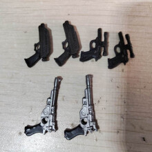 (WE38 6pcs) Quantity of 2-8pcs 1:12 Scale Blaster Pistol Rifle Weapons Weapon Accessories for 6" GI Joe Soldier