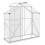 Outsunny Outsunny 6 x 2.5ft Polycarbonate Greenhouse Aluminium Green House, Silver 9