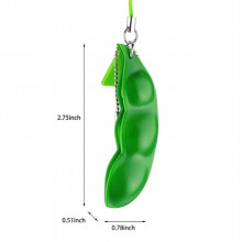 (48 9900) Infinite Squeeze Edamame Bean Herne Extrusion Soijapapu avaimenperä riipus koristeena stressiä lievittävä