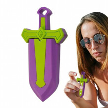 (55 9900) Sisäänvedettävä miekka Sisäänvedettävä miekka 3D-tulostettu Fidget Sword stressin lievitykseen Fidget-aistilelu