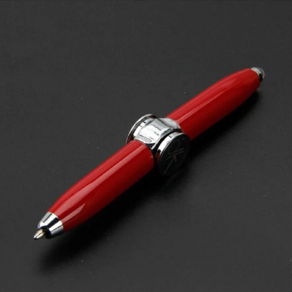 Fidget spinner stylo amusant créatif multi-fonction LED rotation décompression Gyroscope stylo à bille en métal bureau école