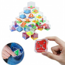 (48,9900)6/12 stücke 3D Labyrinth Transparent Puzzle Geschwindigkeit Mini Cube Rolling Ball Spiel Kinder Gehirn