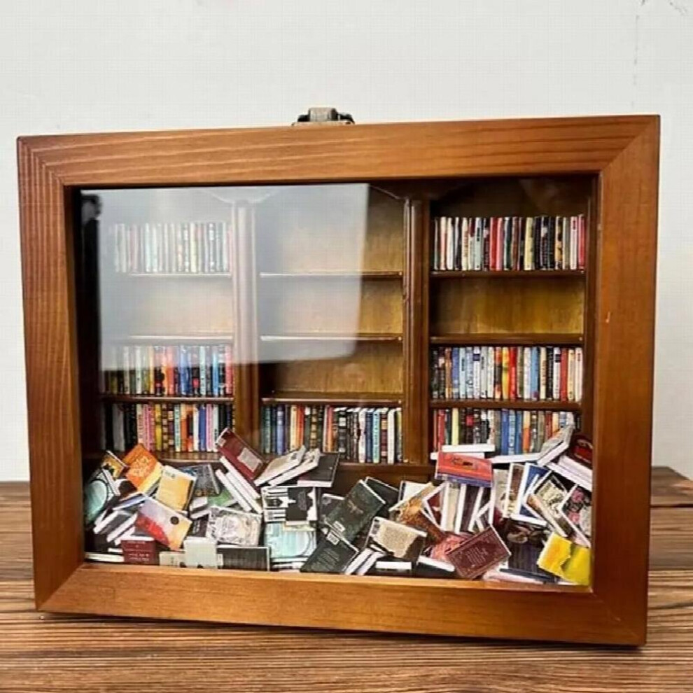 Bibliothèque en bois Anti-Stress, bricolage, petite bibliothèque, étagère en bois, vitrine, armoire Anti-anxiété, cadeau