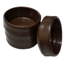 (Small, 4 Castor Cups) Brown Plastic Castor Cups to protect floors