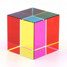 (48,9900)40mm Würfel Prisma Drei Primärfarben Wissenschaft Optische Experiment Spielzeug Hause Neocubes Spielzeug