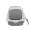 Living And Home (Grey + White) Detachable Cat Litter Box 4