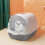 Living And Home (Grey + White) Detachable Cat Litter Box 3