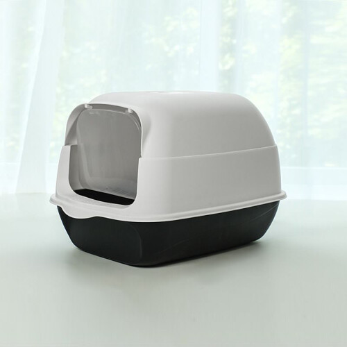 Living And Home (Black+ White) Detachable Cat Litter Box 2