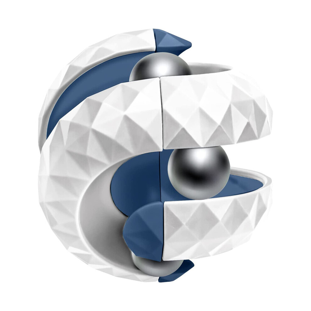 (blanc) Cube Fidget Spinner à motif diamant bleu pour soulager le stress