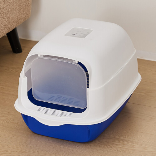 Living And Home (Blue+ White) Detachable Cat Litter Box 2
