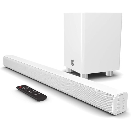 Majority K2 Bluetooth Soundbar & Subwoofer 2.1 WHITE
